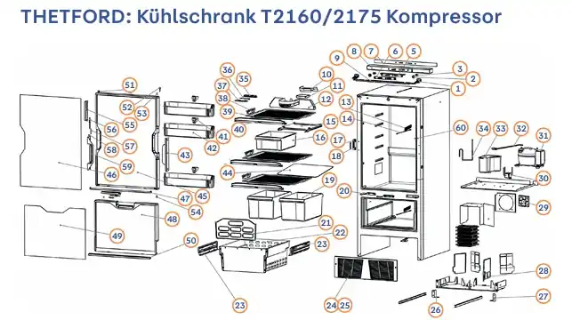Gemüsefach für Kühlschrank T2175 - Thetford Ersatzteil Nr. 692876 Knallerangebot