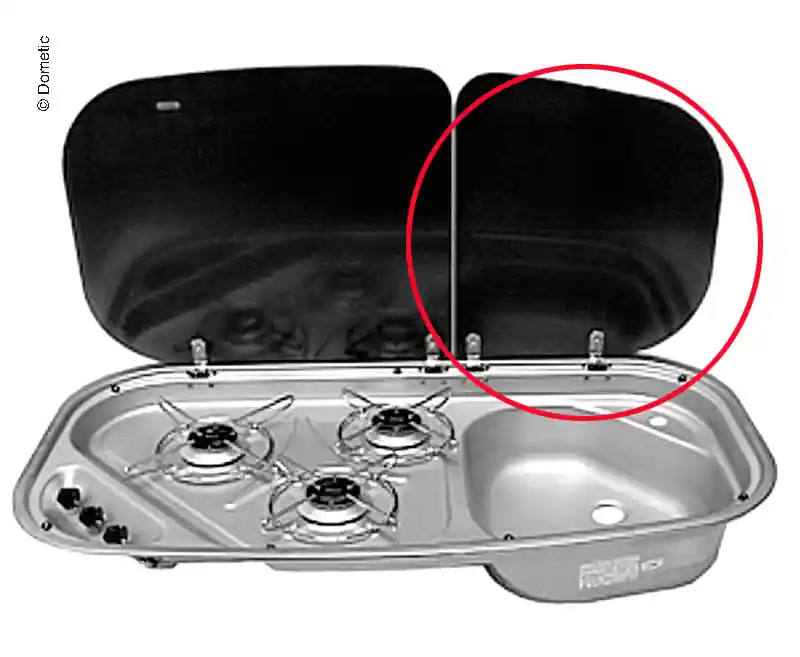 DOMETIC Glasabdeckung links schwarz, Teile-Nr. 105313753 Günstig