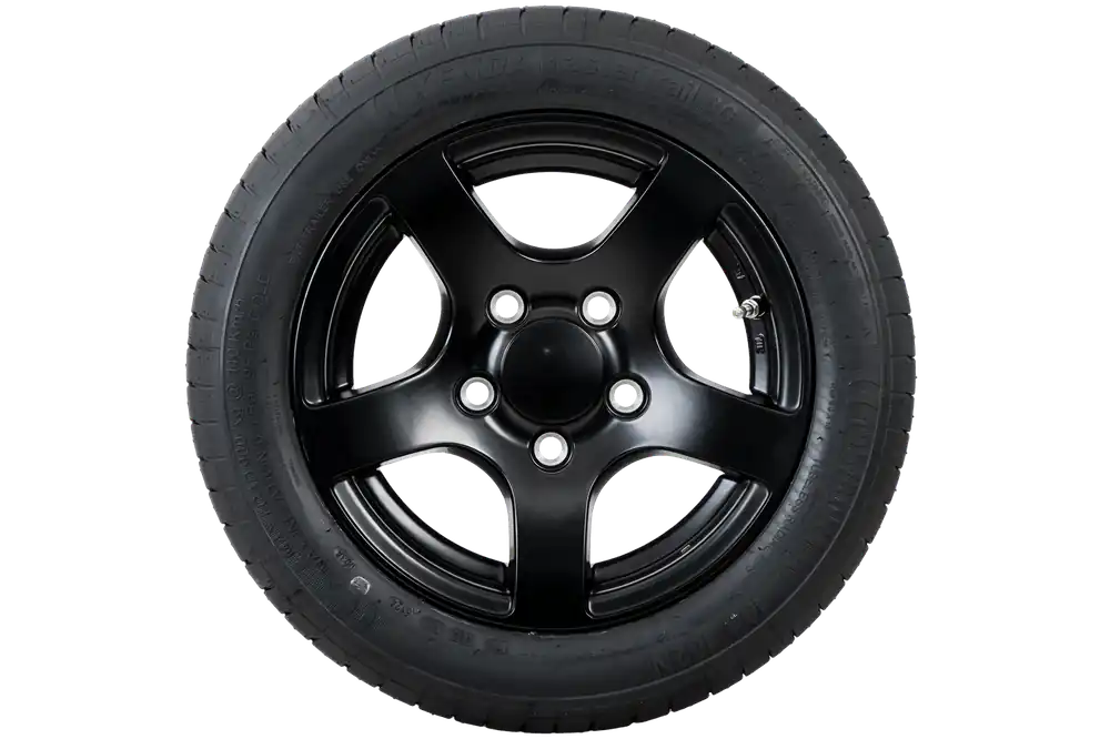 Top-Seller Verstärktes Anhängerrad KENDA TIRE 195/50 R13C 104/102N ALUMINIUMFELGE STARCO schwarz 6Jx13"H2 5x112 ET 30